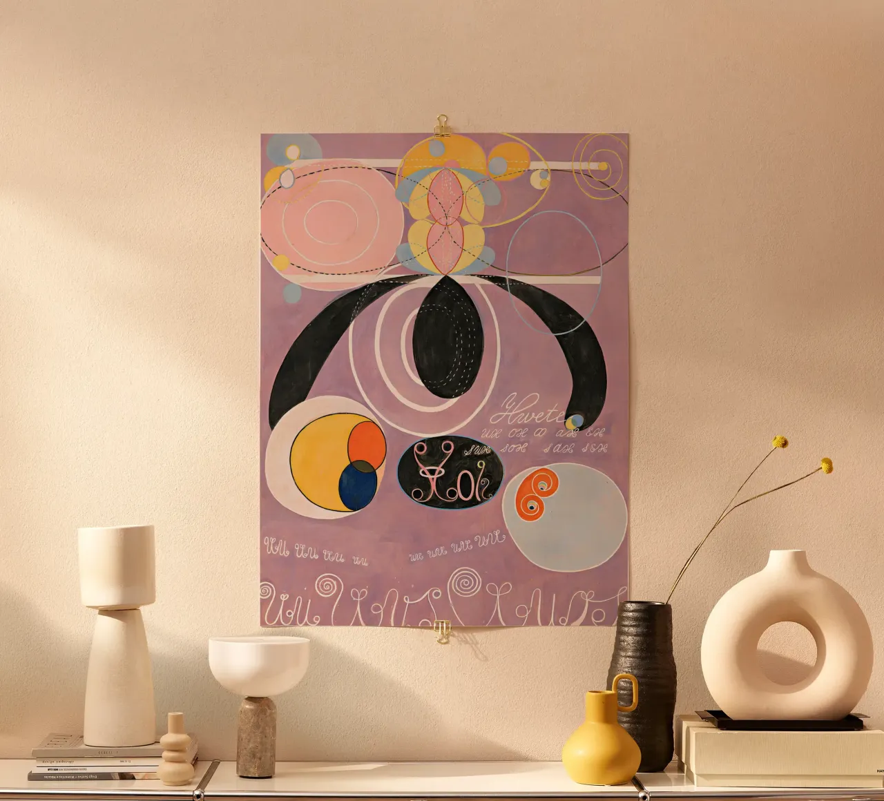 Hilma af Klint I dieci più grandi n. 6 L'età adulta Abstract poster con telaio in alluminio da homdeco