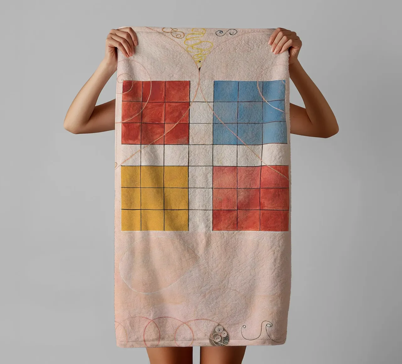 Hilma af Klint Evolution Grid Abstract Symbolic Art towel by homdeco