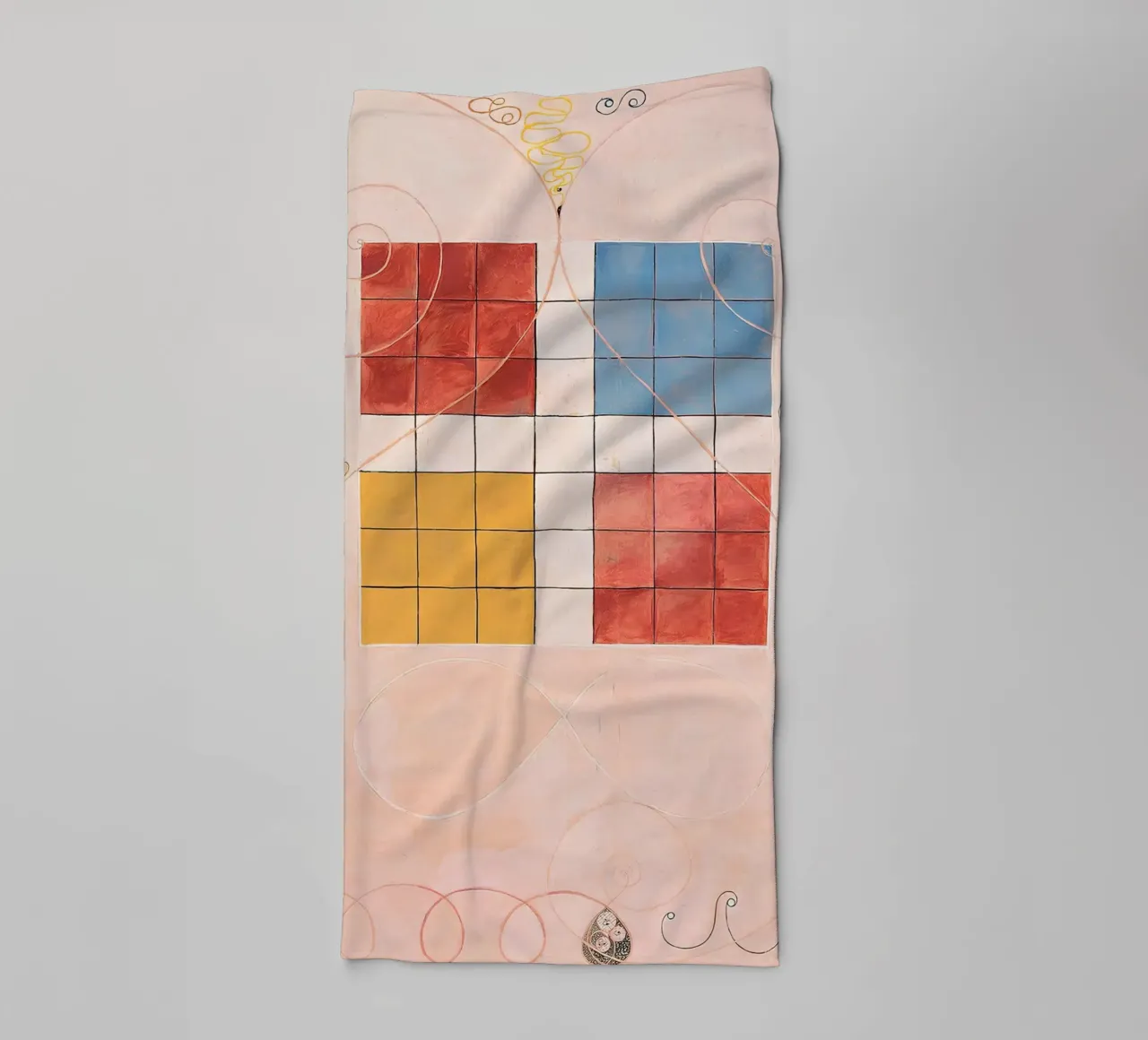 Hilma af Klint Evolution Grid Abstract Symbolic Art towel by homdeco