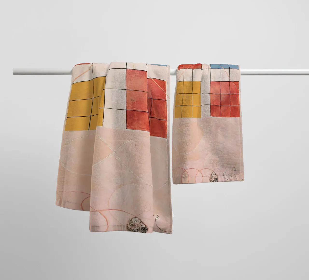 Hilma af Klint Evolution Grid Abstract Symbolic Art towel by homdeco