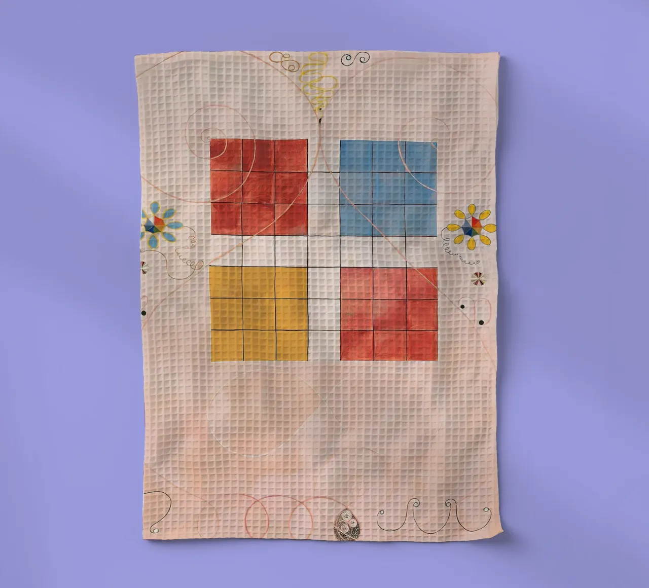 Hilma af Klint Evolution Grid Abstract Symbolic Art torchon de homdeco