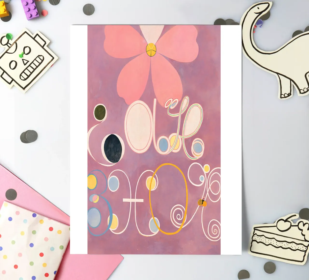 Hilma af Klint The Ten Largest No. 5 Adulthood Abstract sticker sheet by homdeco