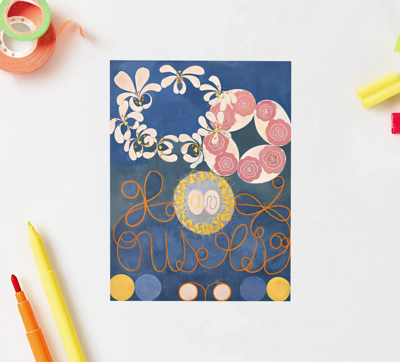 Hilma af Klint The Ten Largest No. 1 Childhood Abstract sticker by homdeco