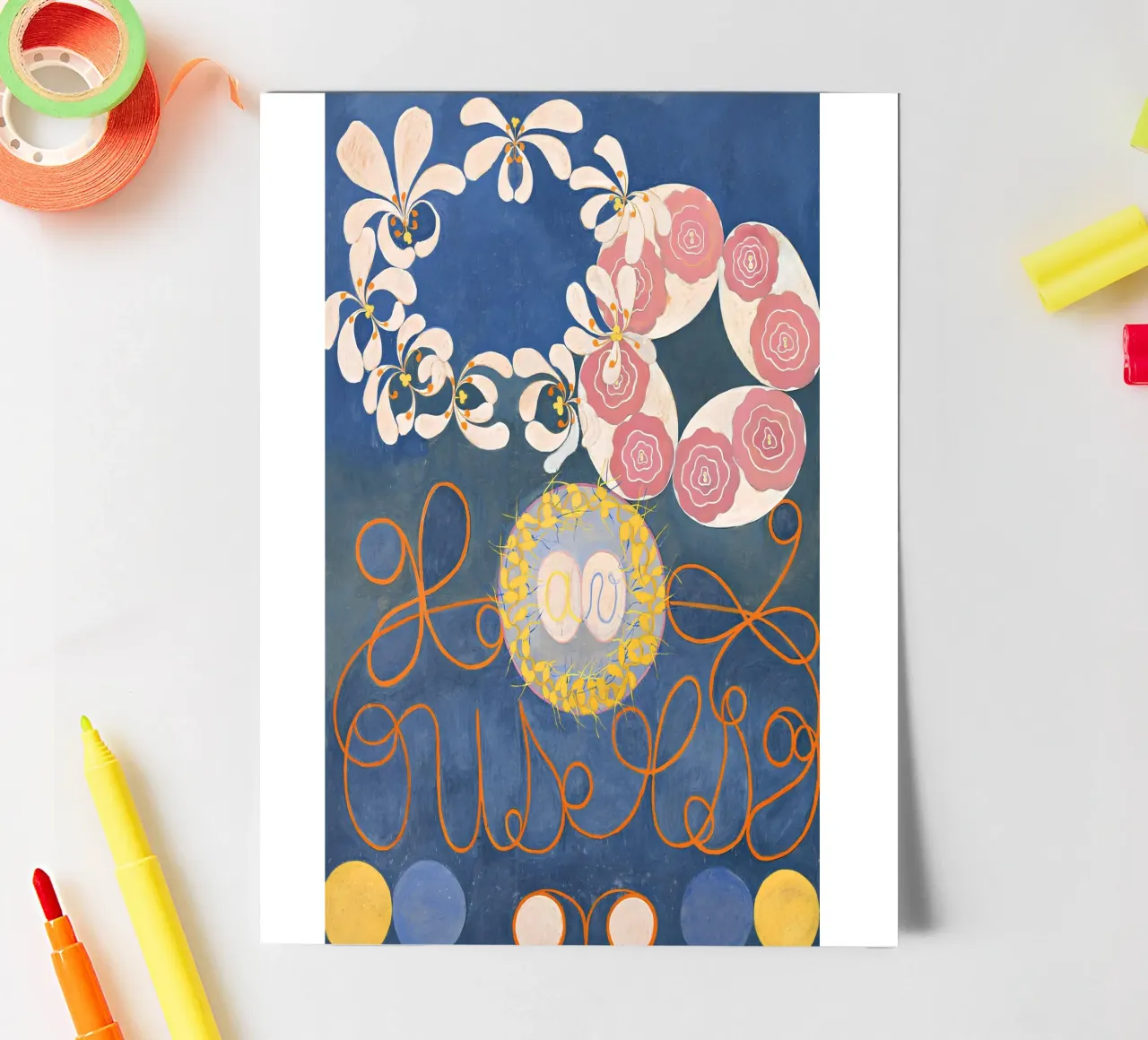 Hilma af Klint The Ten Largest No. 1 Childhood Abstract sticker sheet by homdeco