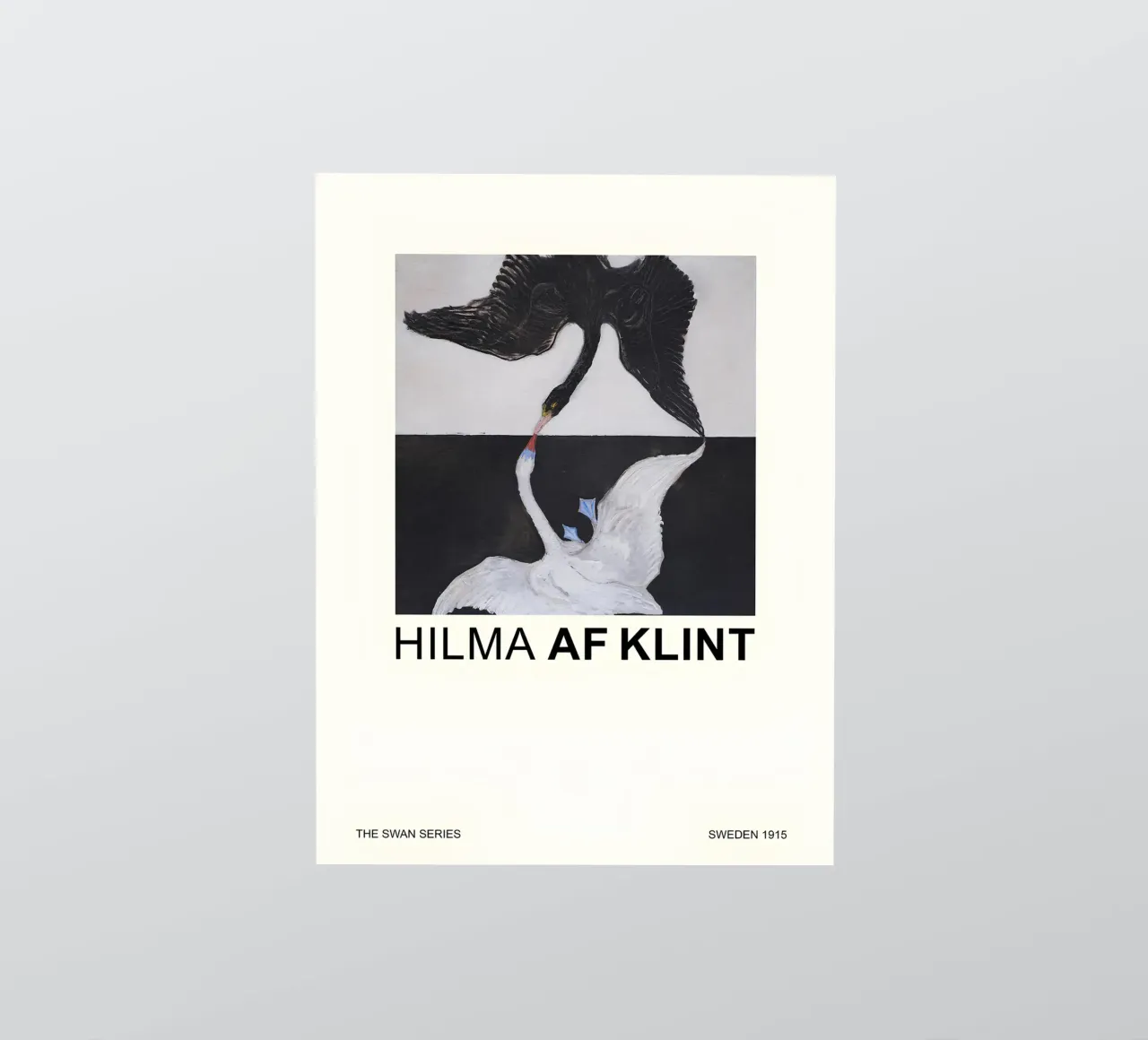 Hilma af Klint The Swan Series Abstract Dualism sticker by homdeco