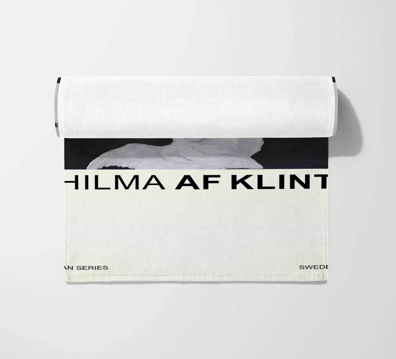 Hilma af Klint The Swan Series Abstract Dualism beach towel by homdeco
