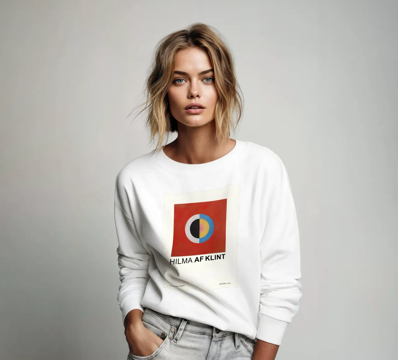 Hilma af Klint The Swan Series Abstract Circle sweatshirt by homdeco