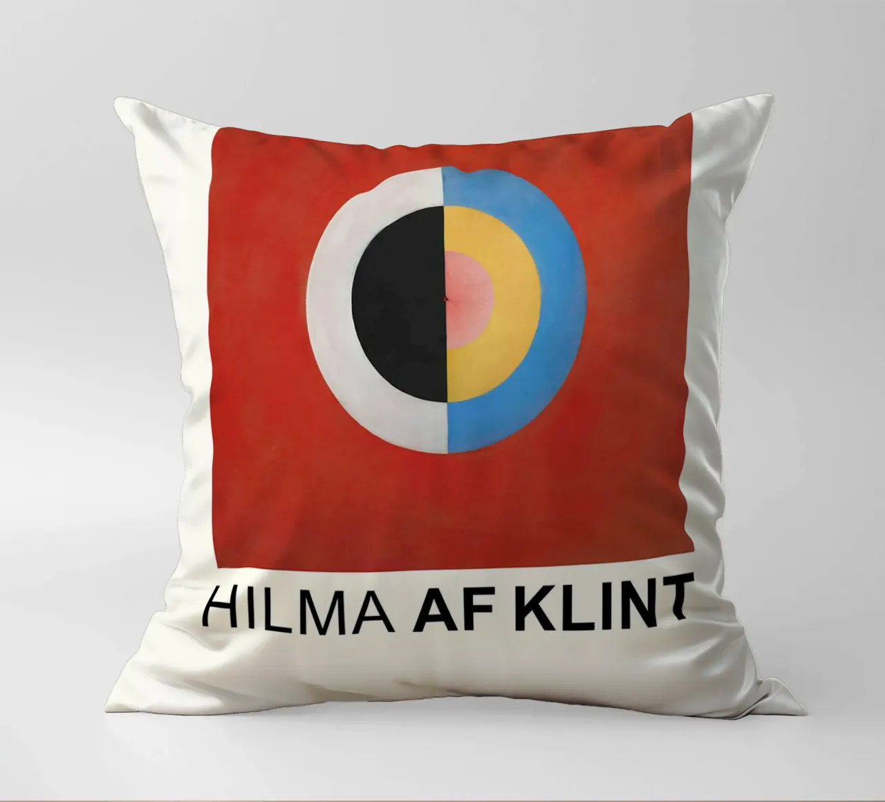 Hilma af Klint The Swan Series Abstract Circle decorative cushion by homdeco