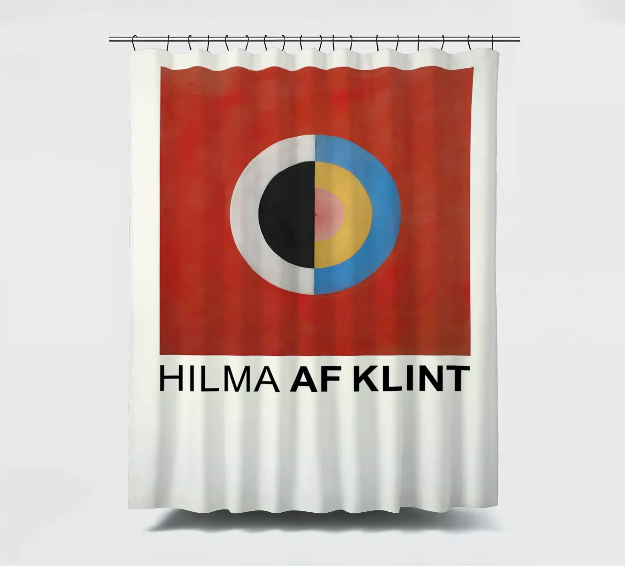 Hilma af Klint The Swan Series Abstract Circle shower curtain by homdeco