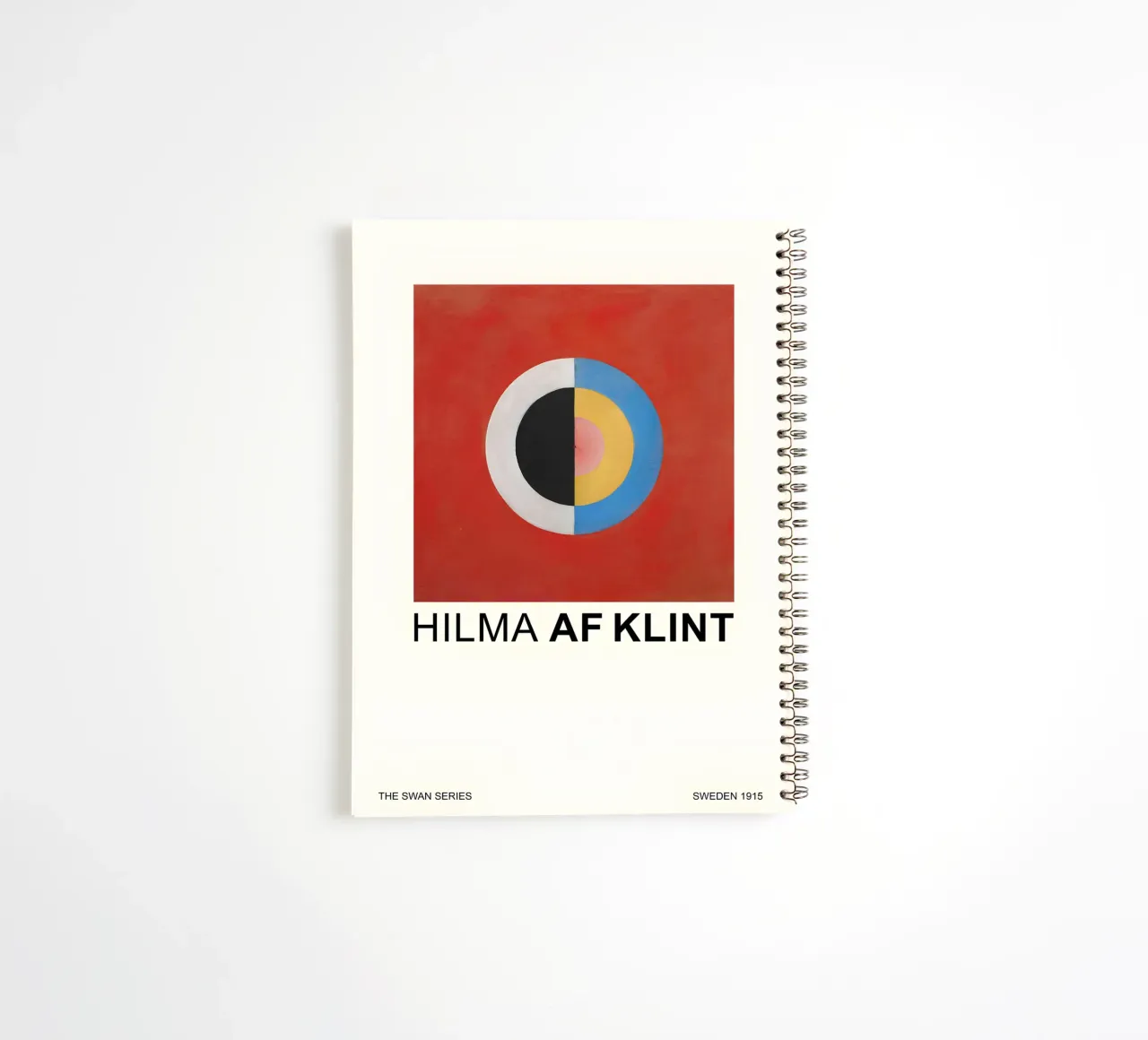 Hilma af Klint The Swan Series Abstract Circle spiral notebook by homdeco