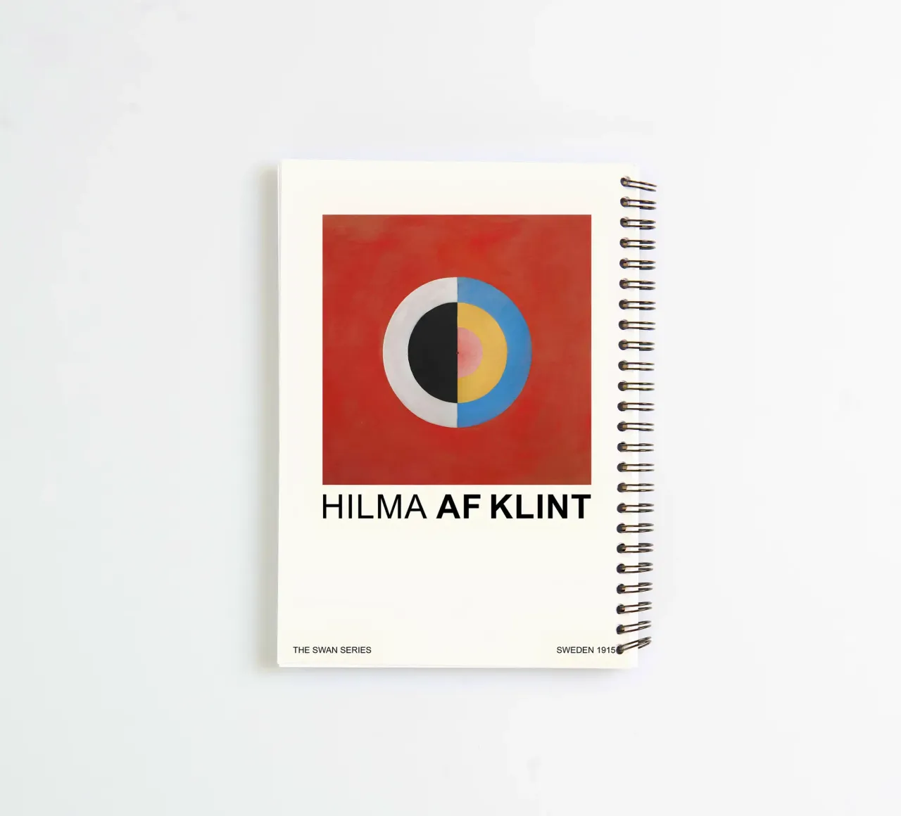 Hilma af Klint The Swan Series Abstract Circle spiral notebook by homdeco