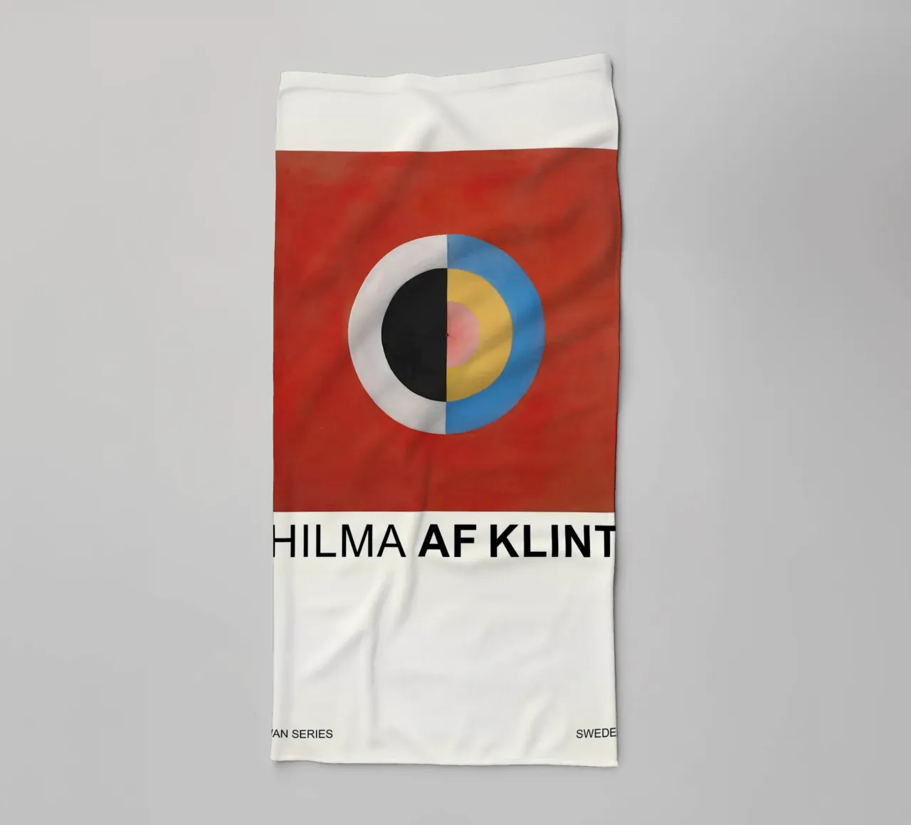Hilma af Klint The Swan Series Abstract Circle towel by homdeco