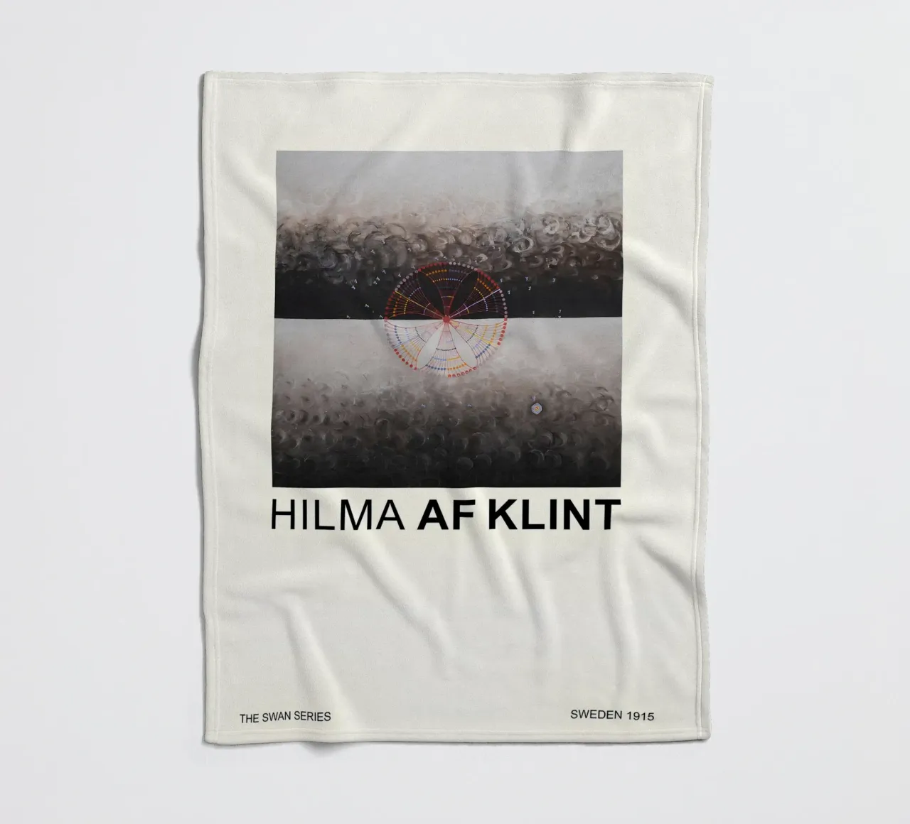 Hilma af Klint The Swan Series Cosmic Abstract 1915 fleece blanket by homdeco