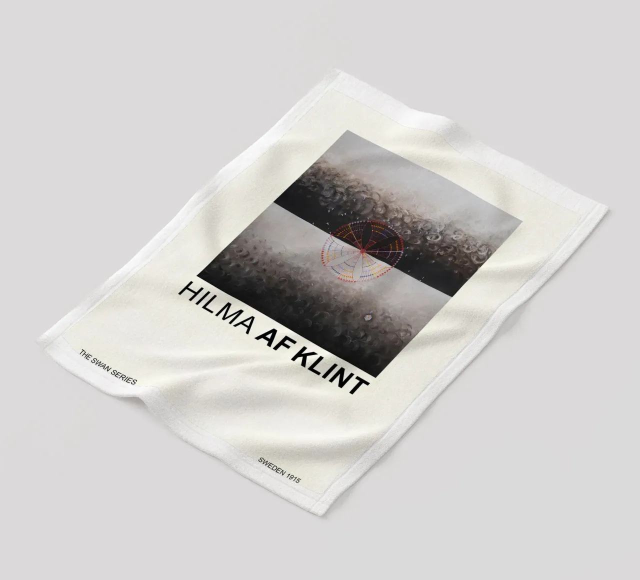 Hilma af Klint The Swan Series Cosmic Abstract 1915 fleece blanket by homdeco