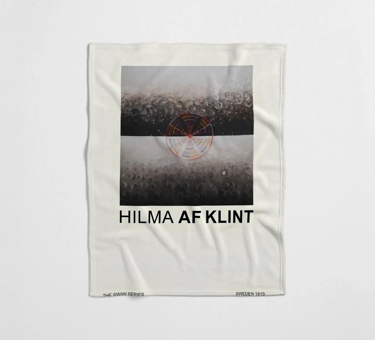Hilma af Klint The Swan Series Cosmic Abstract 1915 fleece blanket by homdeco