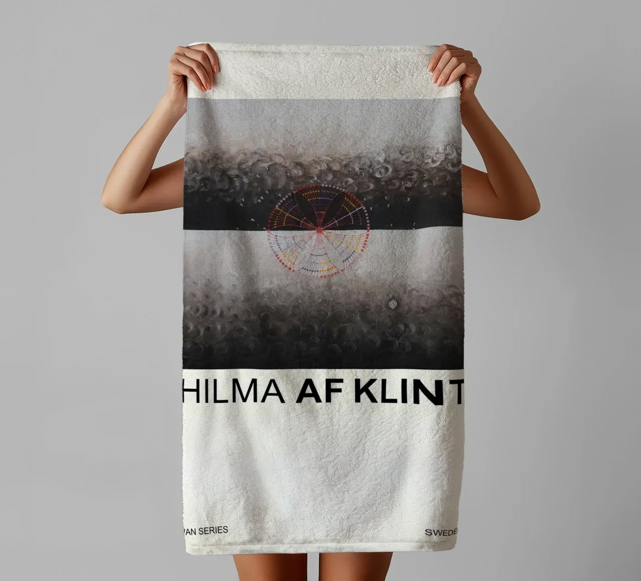 Hilma af Klint The Swan Series Cosmic Abstract 1915 towel by homdeco