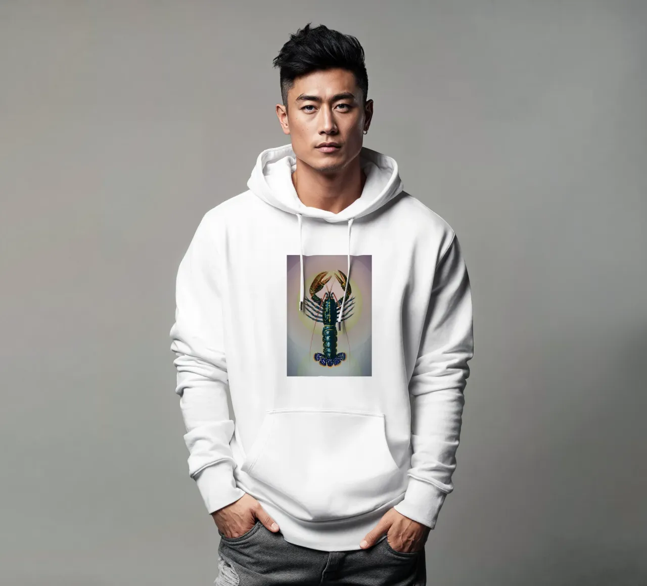 Crawfish Kaleidoscope | Press Play Art Print Remix sudadera con capucha de Press Play Art Prints