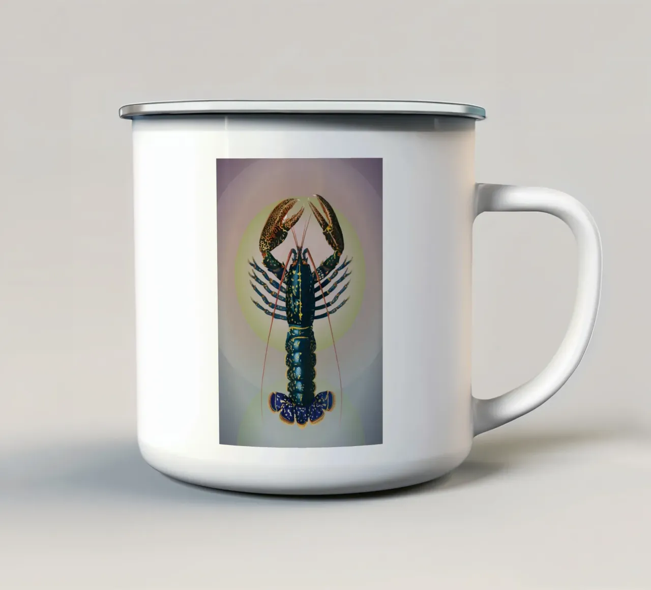 Caleidoscopio di gamberi | Stampa d'arte Remix di Press Play tazza in smalto da Press Play Art Prints