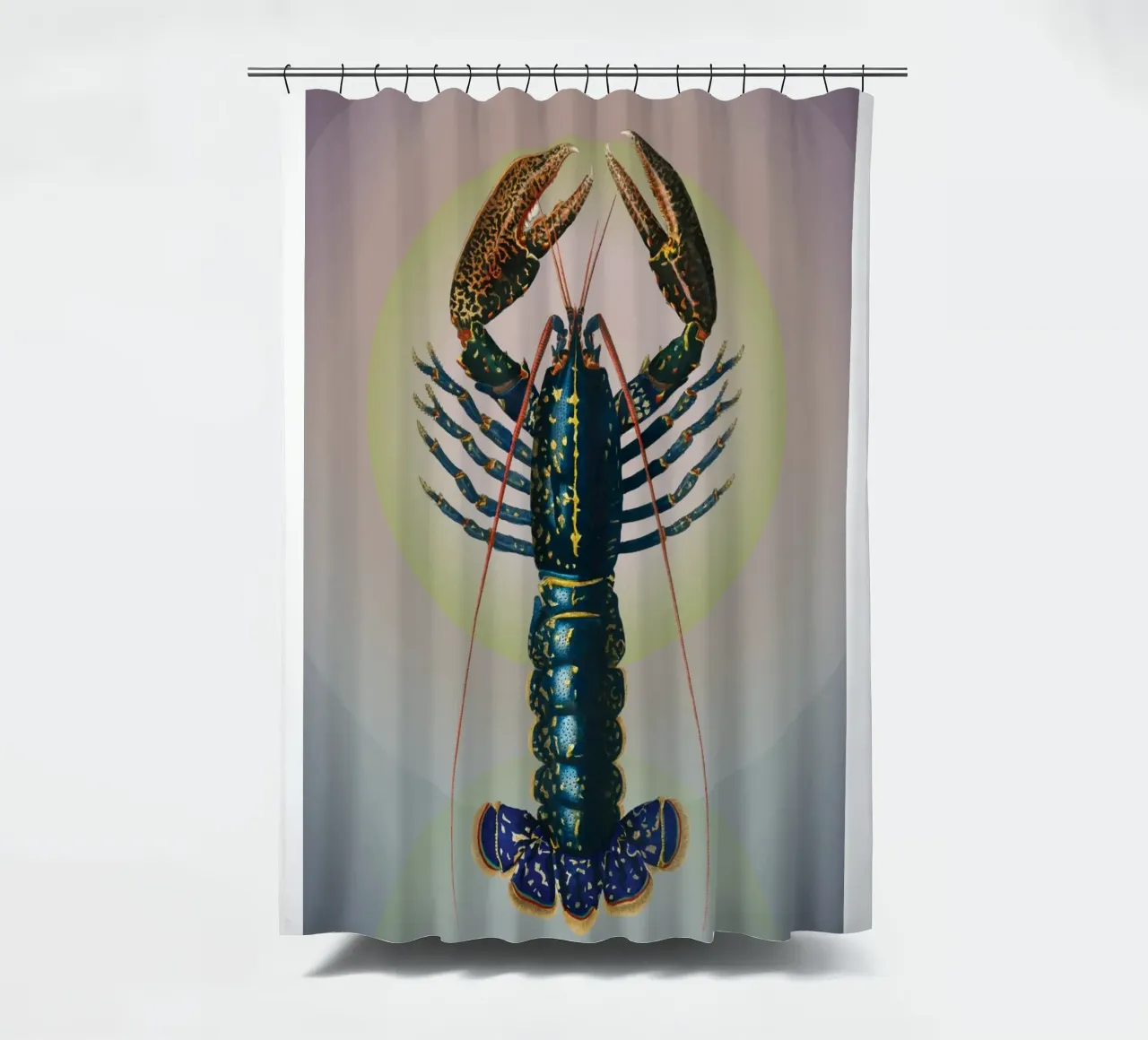 Crawfish Kaleidoscope | Press Play Art Print Remix shower curtain by Press Play Art Prints