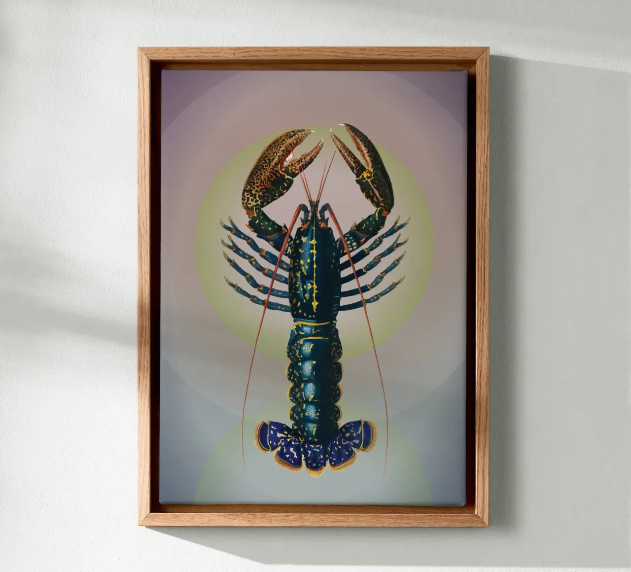 Caleidoscoop van krabben | Press Play Kunstdruk Remix canvas met Baklijst van Press Play Art Prints