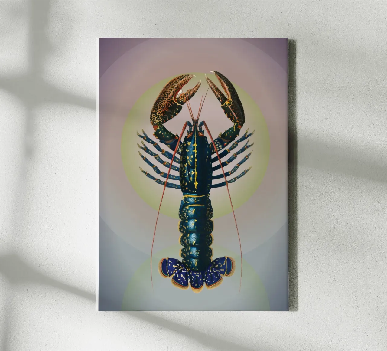 Caleidoscoop van krabben | Press Play Kunstdruk Remix canvas met Baklijst van Press Play Art Prints