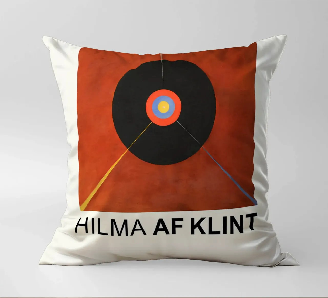 Hilma af Klint The Swan Series Cosmic Target decorative cushion by homdeco
