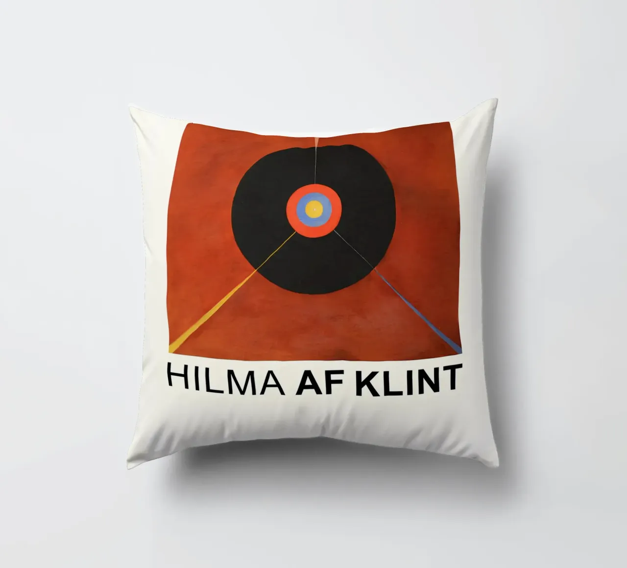 Hilma af Klint The Swan Series Cosmic Target decorative cushion by homdeco
