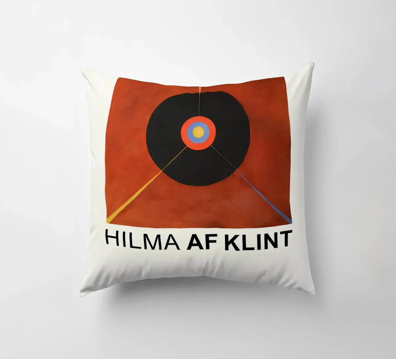 Hilma af Klint The Swan Series Cosmic Target decorative cushion by homdeco
