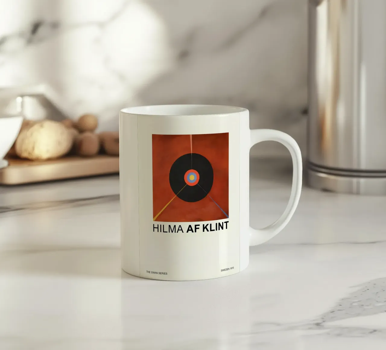 Hilma af Klint De zwanenreeks Kosmisch doelwit keramische mok van homdeco