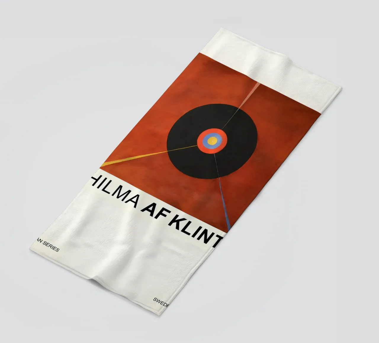 Hilma af Klint The Swan Series Cosmic Target beach towel by homdeco