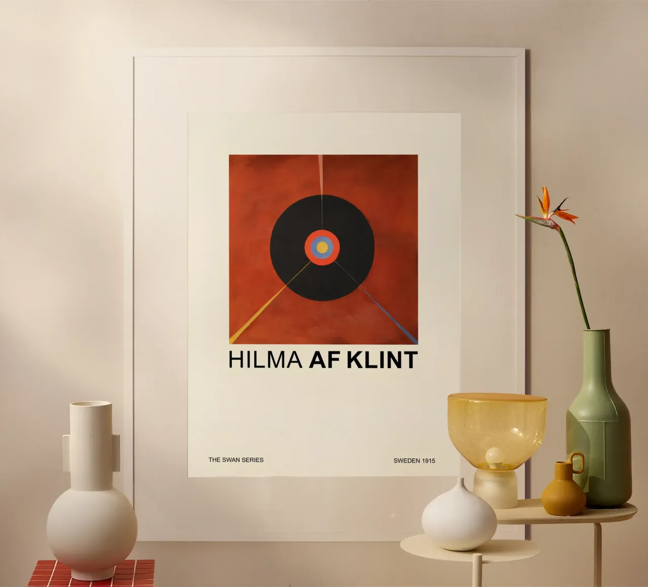 Hilma af Klint La serie del cigno Bersaglio cosmico poster da homdeco