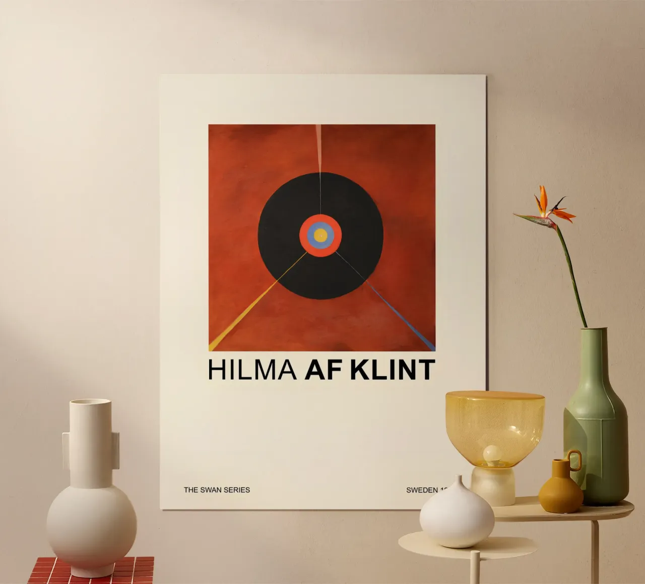 Hilma af Klint La serie del cigno Bersaglio cosmico poster da homdeco