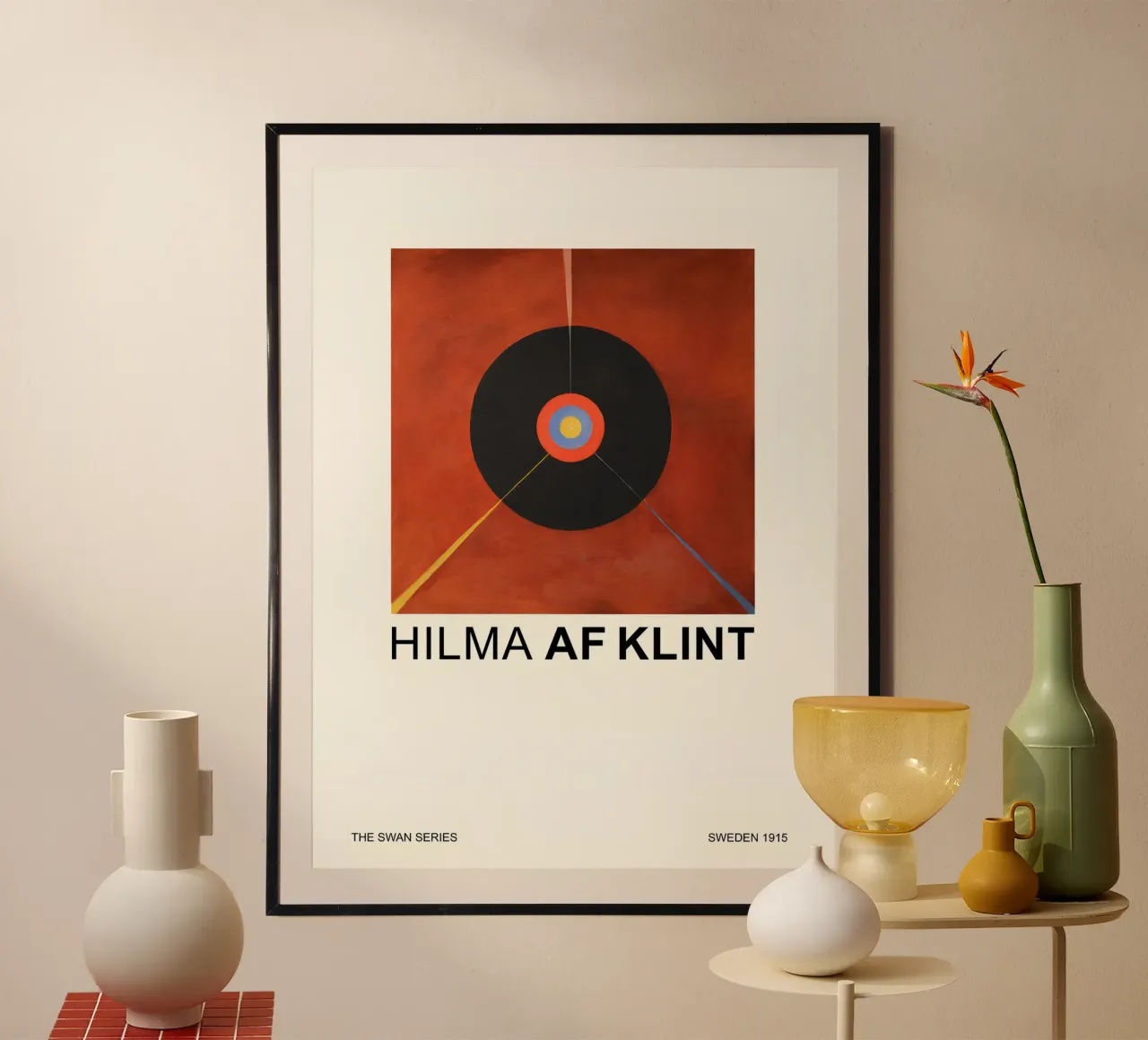 Hilma af Klint La serie del cigno Bersaglio cosmico poster da homdeco