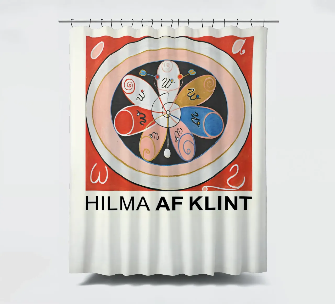 Hilma af Klint Sette stelle a punta in fiore astratto tenda da doccia da homdeco