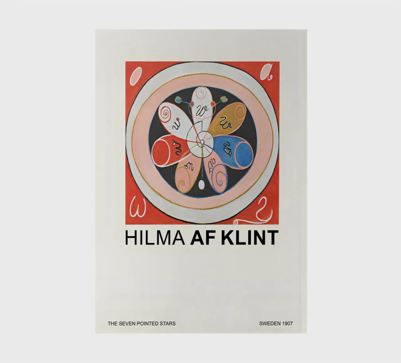 Hilma af Klint Seven Pointed Stars Abstract Bloom notebook by homdeco
