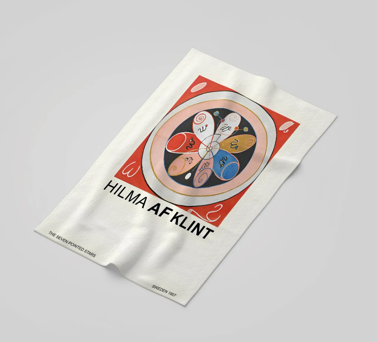 Hilma af Klint Sette stelle a punta in fiore astratto telo mare da homdeco