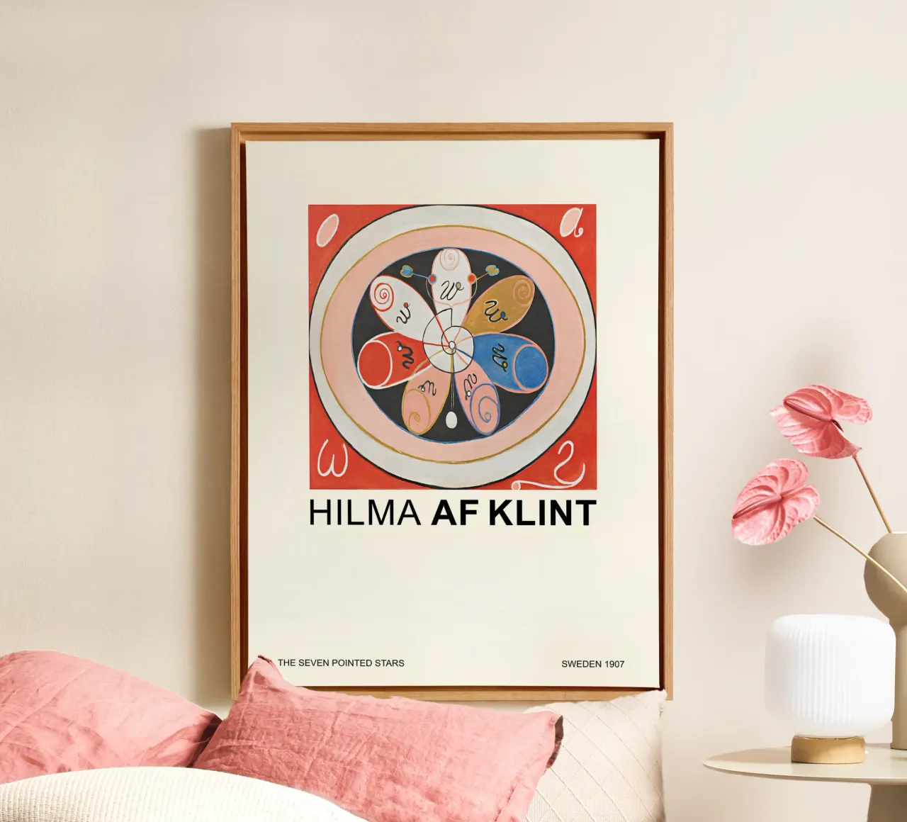 Hilma af Klint Seven Pointed Stars Abstract Bloom canvas by homdeco