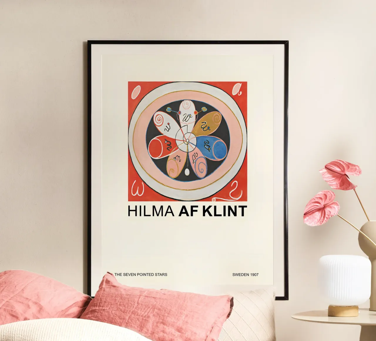 Hilma af Klint Sette stelle a punta in fiore astratto carta hahnemühle da homdeco