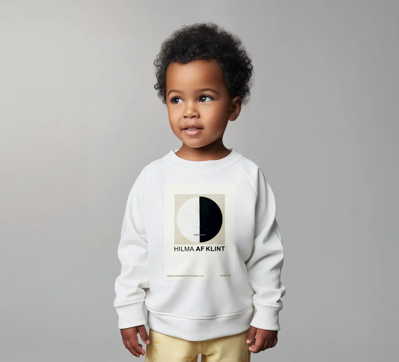 Hilma af Klint Punto di osservazione del Buddha Nero Bianco Astratto felpa neonato da homdeco