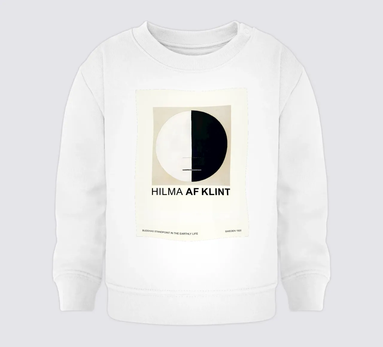 Hilma af Klint Point de vue de Bouddha Noir Blanc Abstrait sweat pour bébé de homdeco