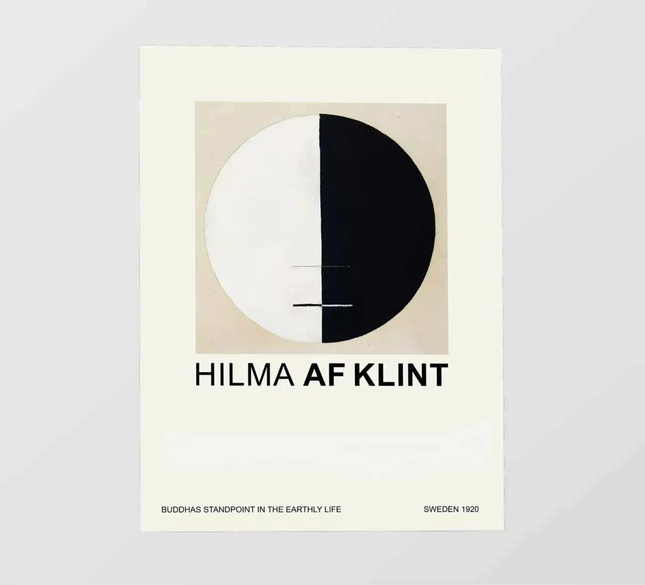Hilma af Klint Point de vue de Bouddha Noir Blanc Abstrait papier peint photo de homdeco