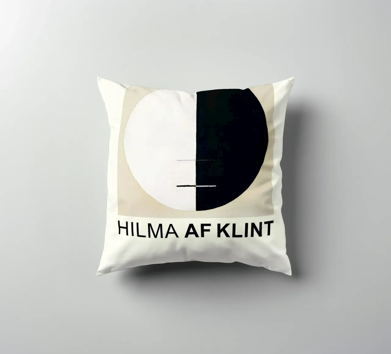 Hilma af Klint Point de vue de Bouddha Noir Blanc Abstrait coussin de homdeco