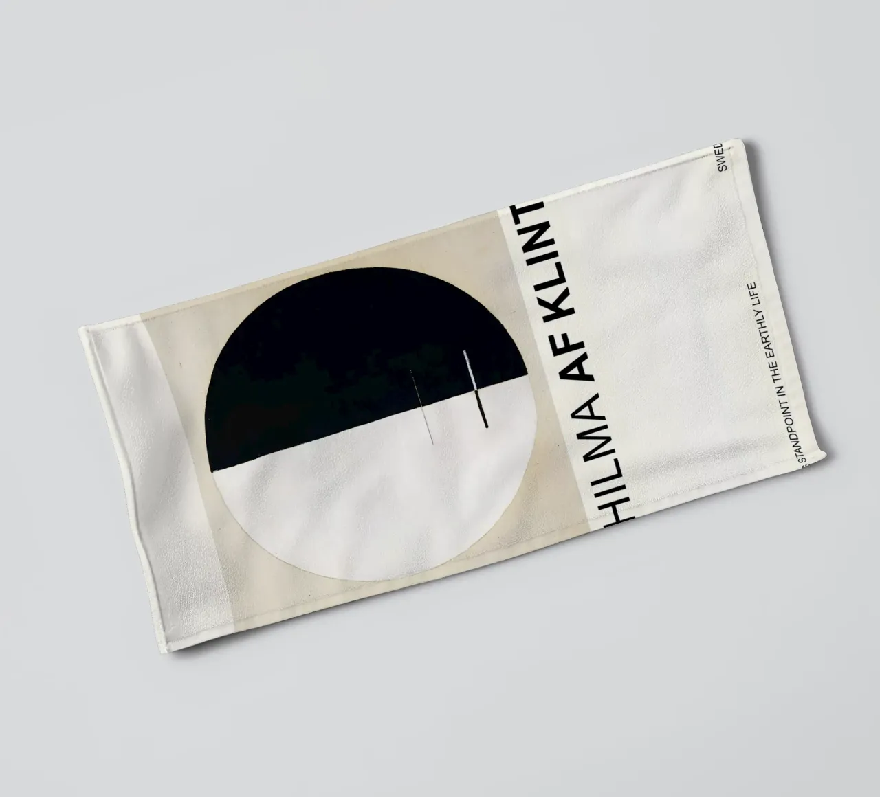 Hilma af Klint Point de vue de Bouddha Noir Blanc Abstrait serviette de bain de homdeco