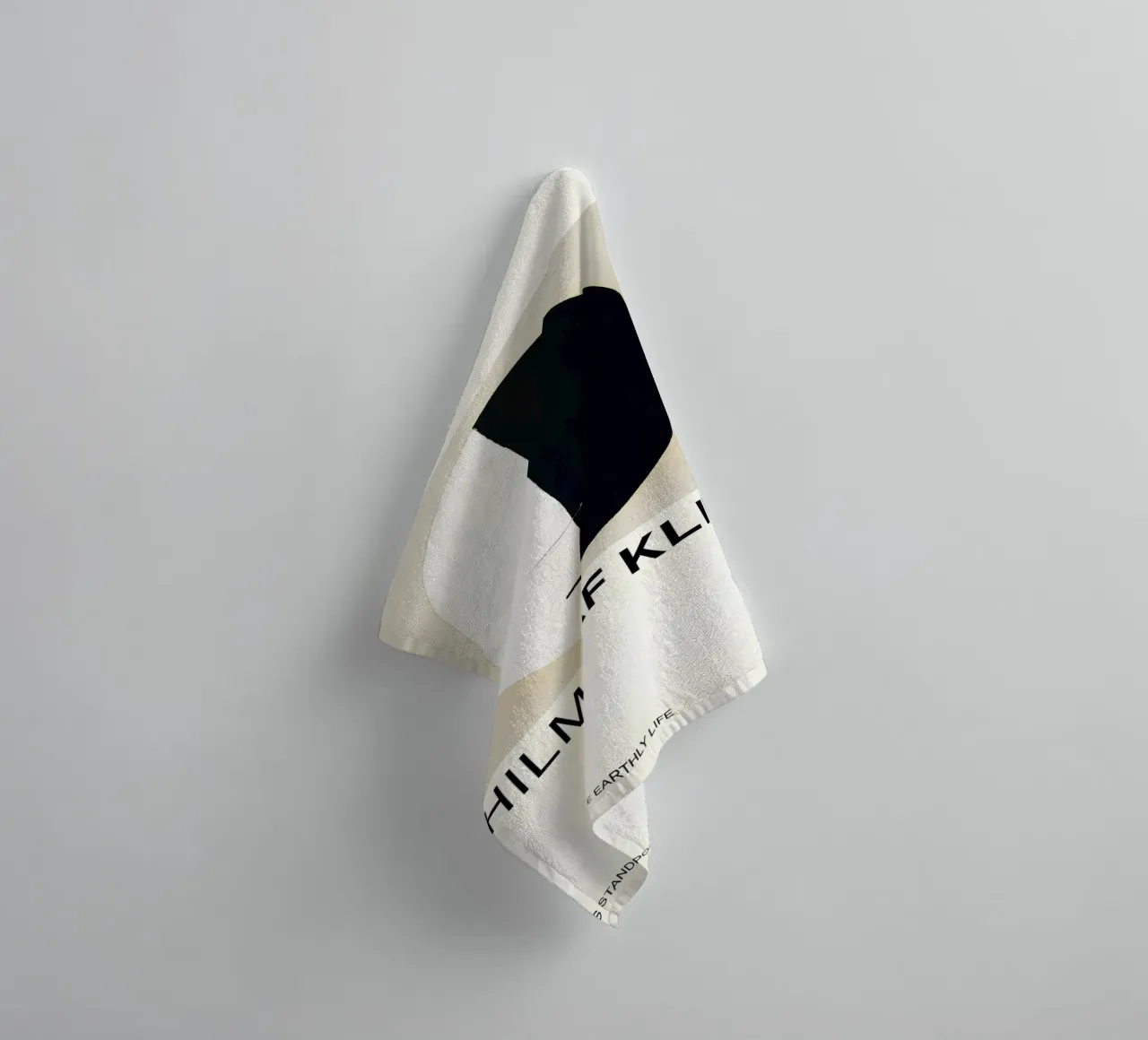 Hilma af Klint Point de vue de Bouddha Noir Blanc Abstrait serviette de bain de homdeco