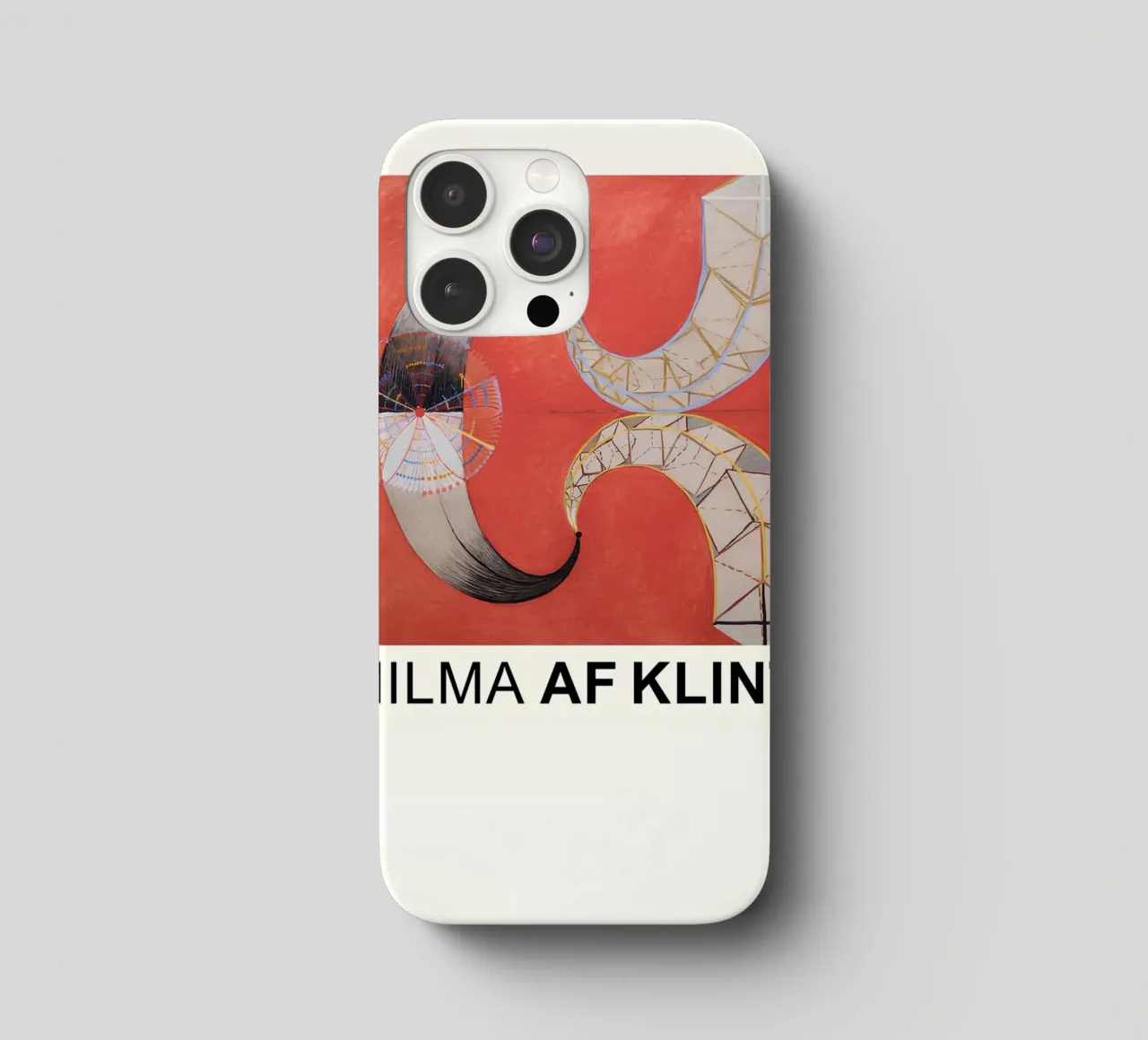 Hilma af Klint The Swan Series Abstract Red Forms iphone case by homdeco