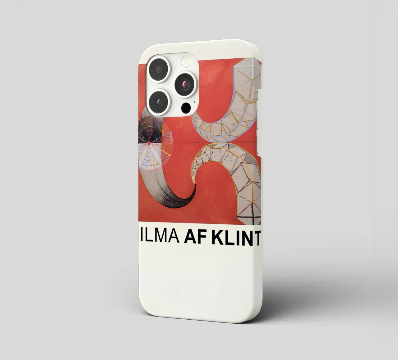 Hilma af Klint The Swan Series Abstract Red Forms iphone case by homdeco
