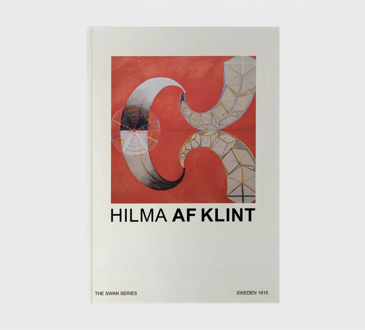 Hilma af Klint The Swan Series Abstract Red Forms notebook by homdeco