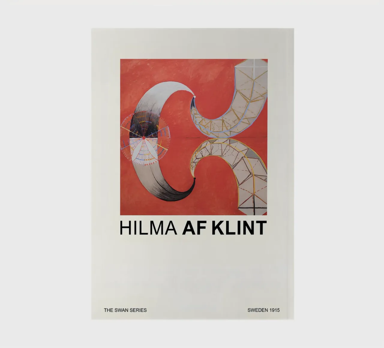 Hilma af Klint The Swan Series Abstract Red Forms notebook by homdeco