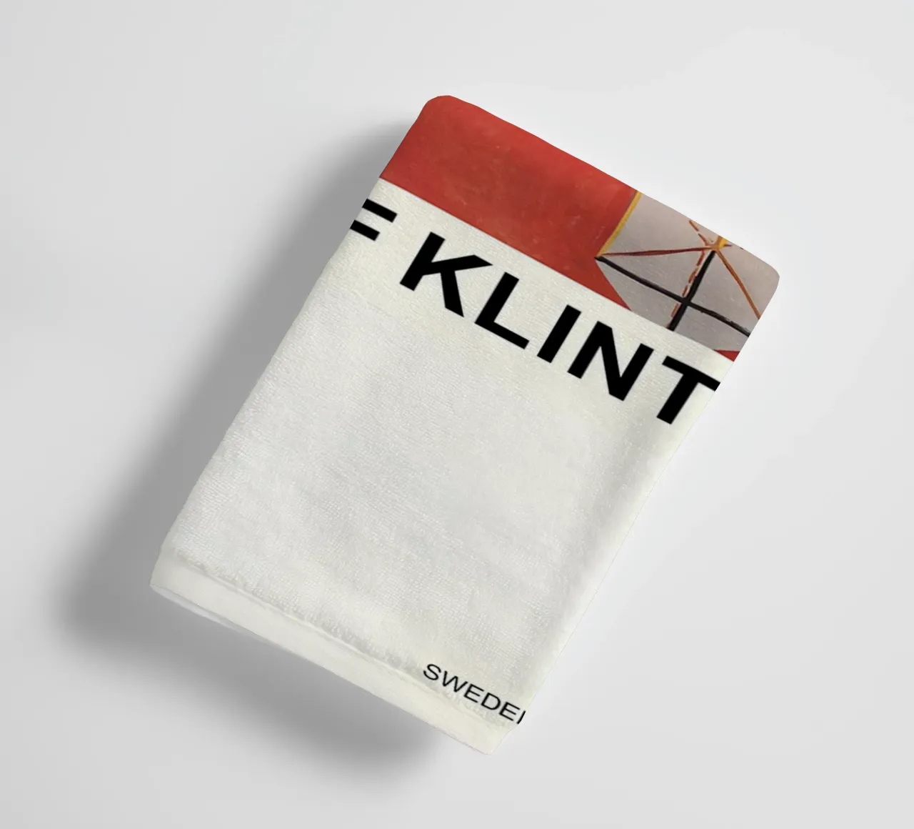 Hilma af Klint The Swan Series Abstract Red Forms towel by homdeco