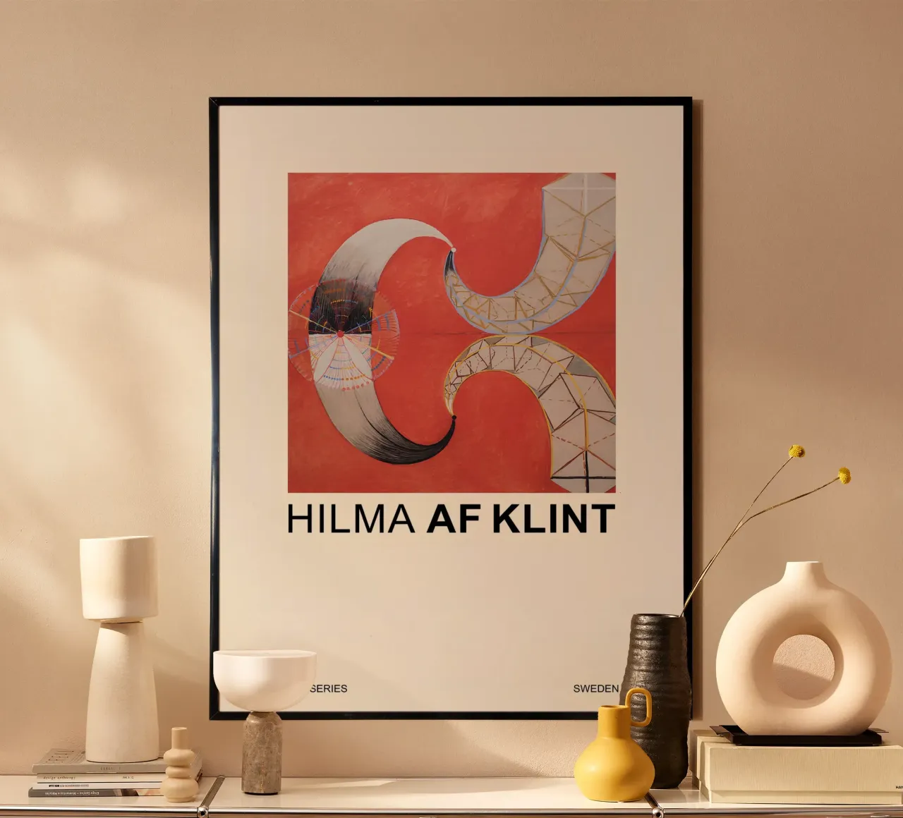 Hilma af Klint The Swan Series Abstract Red Forms hahnemühle by homdeco